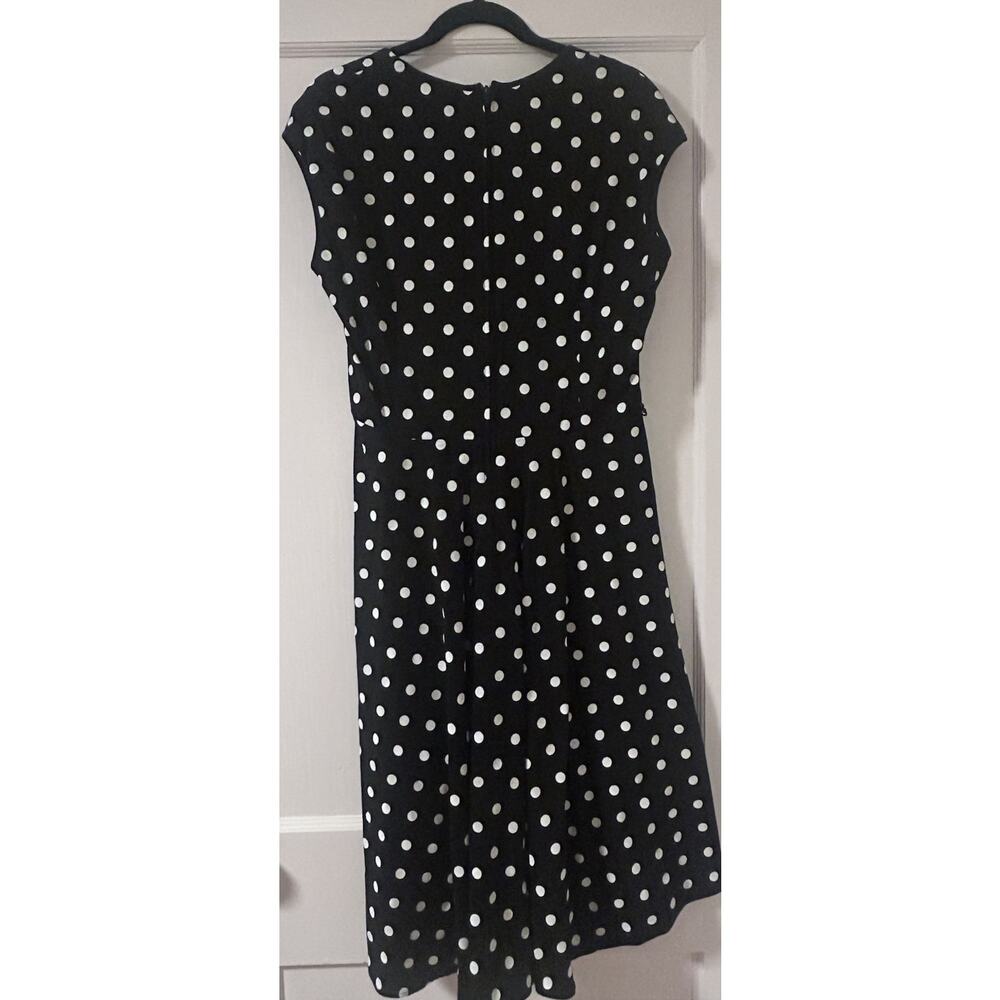 Pinup Couture Vintage Style Retro Heidi Black Dress White Polka Dots 2X - Picture 6 of 8